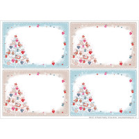 XM122S Christmas Trees Labels (24 per pk)