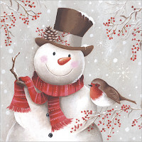 XC016 Snowman and Robin (Single)