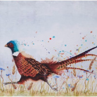 4PH101 Running Pheasant greeting card