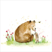 A013 The Bear and The Hare greeting card