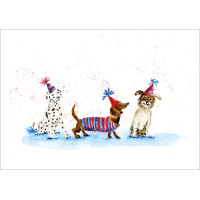 B030 Party Dogs greeting card