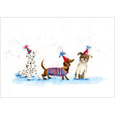 B030 Party Dogs greeting card