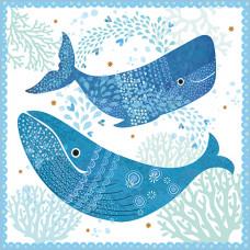 FP5199 Whales greeting card