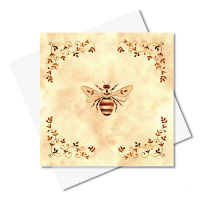 JC001 Antique Bee greeting card