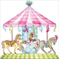 A048 Carousel greeting card