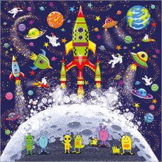 FP6324 Out in Space greeting card