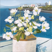 A032 White Flowers greeting card