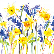 FP6283 Daffodils & Bluebells card