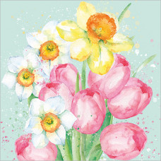FP6309 Daffodils and Tulips greeting card
