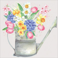 FP6360 Flowers in a Watering Can greeting card