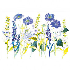 FP7103 Floral (Study in Blue) greeting card