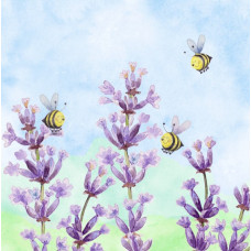 JC035 Lavender Bees greeting card