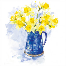 WS431 Blue Jug of Daffodils