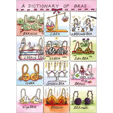 B023 Dictionary of Bras greeting card