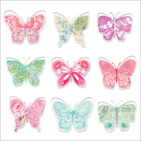 WS247S Painted Butterflies (pop-out wings)