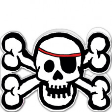 AL78 Pirate Skull and Crossbones