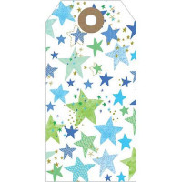 GT026 Blue Stars Gift Tag