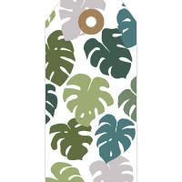 GT033 Monstera Leaves Gift Tag