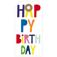 GT041 Happy Happy Birthday Gift Tag