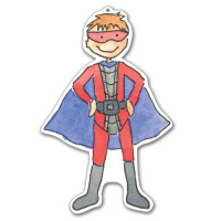 GW108TS Super Hero Gift Tag