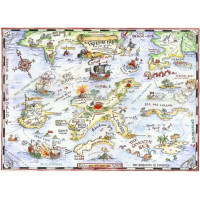 GW036S Treasure Map Gift Wrap (FLAT)