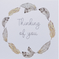 4AG161 Thinking of You Feathers card