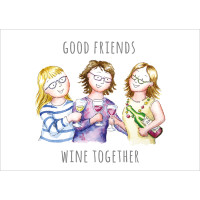 B015 Wine Together greeting card