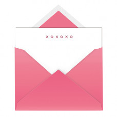 NC012 X O X O X O Notecard & Envelope (Single)