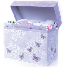 OB7 Purple Butterflies Organiser Box