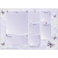 RBS71S Purple Butterfly A4 Desk Jotter Pad