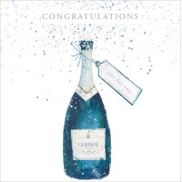 A021 Champagne Congratulations greeting card