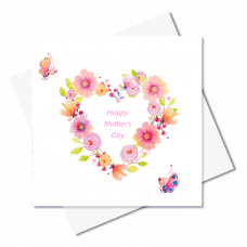 JC004 Floral Heart Mother's Day card