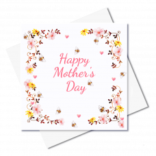 JC005 Happy Mother's Day Floral Border card