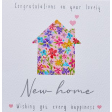 4FW101 Ditsy Floral New Home greeting card