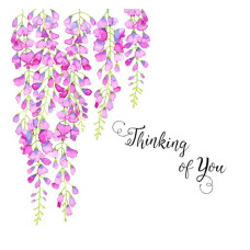 A030 Thinking of You Wisteria greeting card