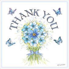 A011 Thank You Flowers greeting card