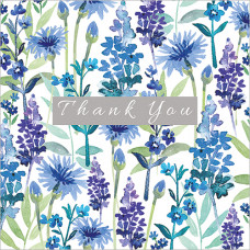 FP5206 Thank You (Blue Flowers) greeting card