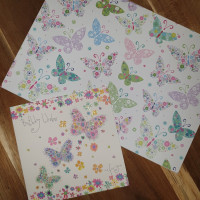 CGW001 Pretty Butterflies Card & Gift Wrap Set