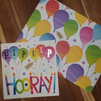 CGW005 Hip Hip Hooray Card & Gift Wrap Set