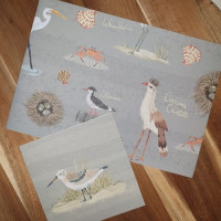 CGW010 Decorative Birds Card & Gift Wrap Set