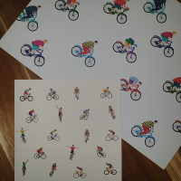 CGW011 Cyclists Card & Gift Wrap Set